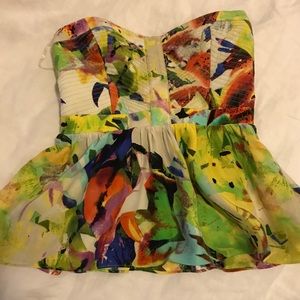 Parker Floral Strapless Top